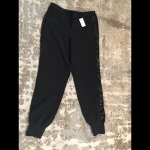 NWT-Express sequin stripe jogger/size small&medium